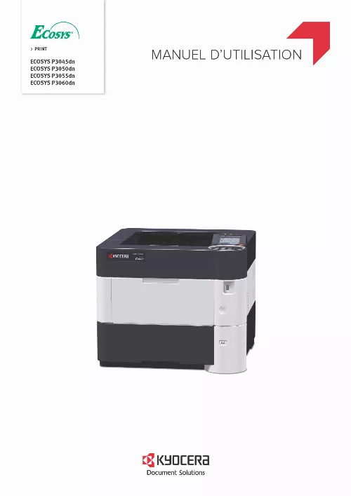 Mode d'emploi KYOCERA ECOSYS P3060DN