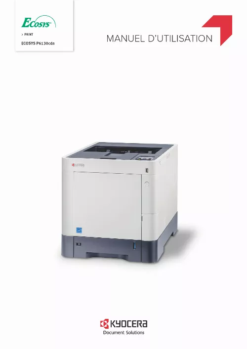 Mode d'emploi KYOCERA ECOSYS P6130CDN