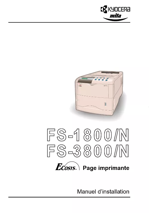 Mode d'emploi KYOCERA FS-1800