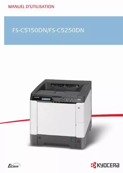 Mode d'emploi KYOCERA FS-C5150DN