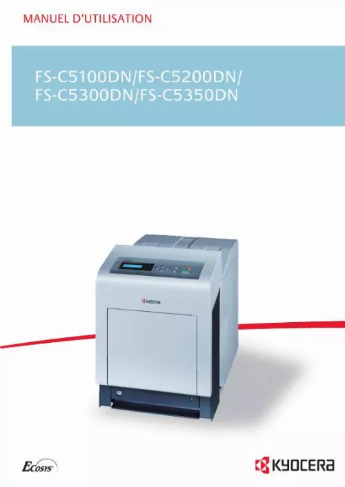 Mode d'emploi KYOCERA FS-C5350DN