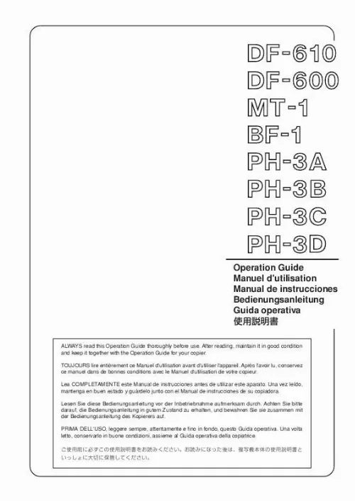 Mode d'emploi KYOCERA MT-1