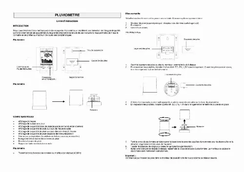 Mode d'emploi LA CROSSE TECHNOLOGY WS7038