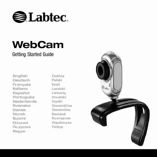 Mode d'emploi LABTEC WEBCAM 2200