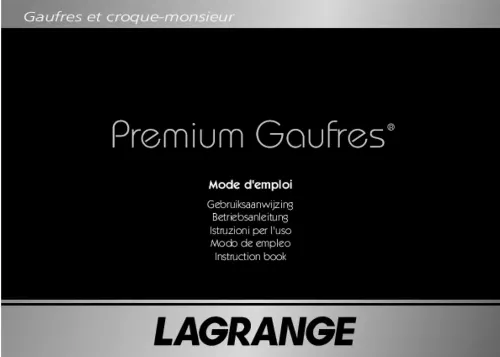 Mode d'emploi LAGRANGE 019122 PREMIUM GAUFRE