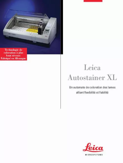 Mode d'emploi LEICA AUTOSTAINER XL