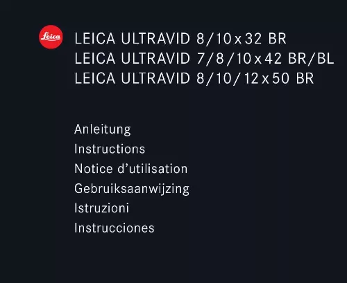 Mode d'emploi LEICA ULTRAVID 8+10+12X50 BR