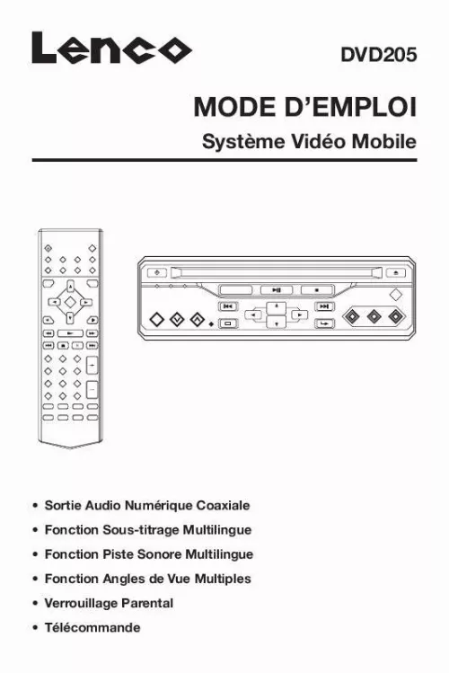 Mode d'emploi LENCO DVD-205