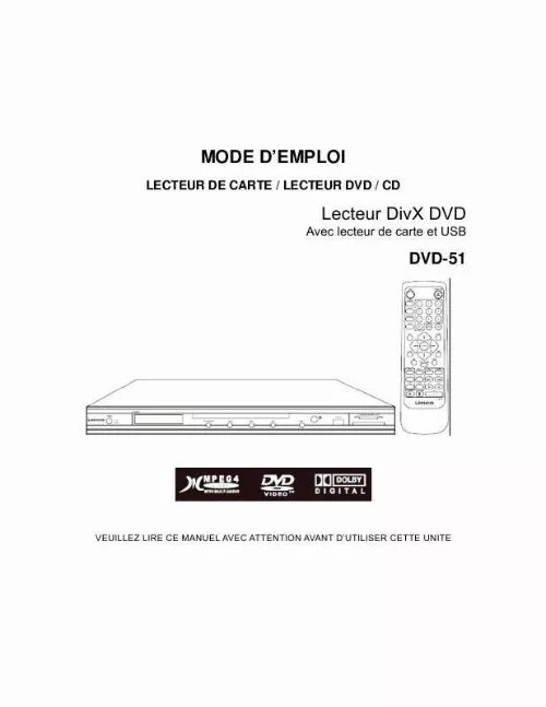 Mode d'emploi LENCO DVD-51