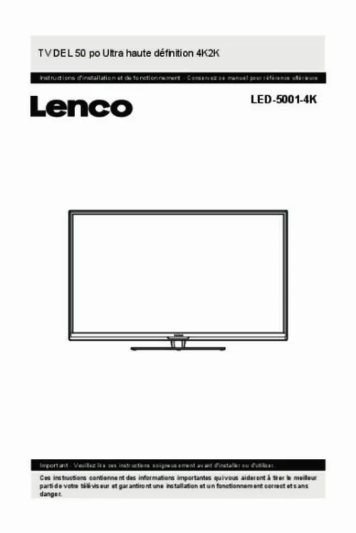 Mode d'emploi LENCO LED-5001-4K