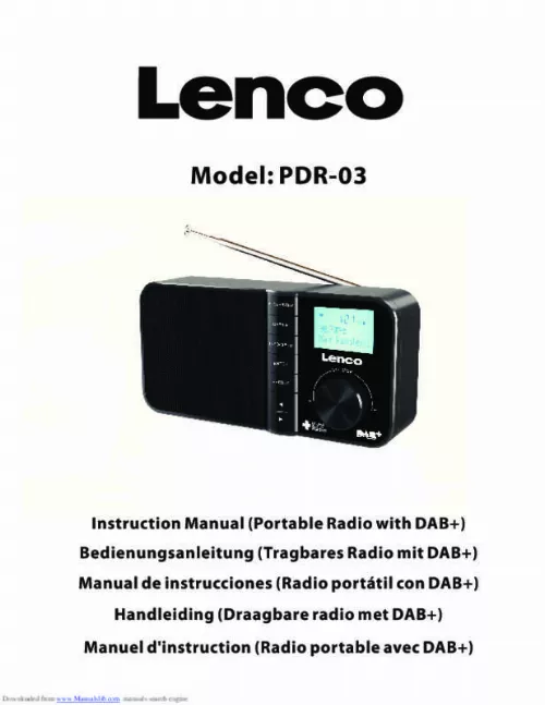 Mode d'emploi LENCO PDR-19