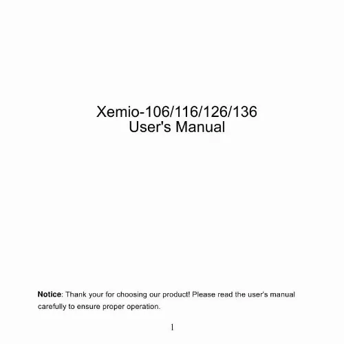 Mode d'emploi LENCO XEMIO-116