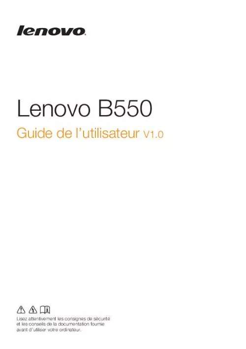 Mode d'emploi LENOVO B550