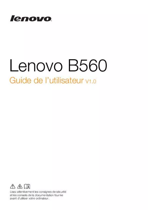Mode d'emploi LENOVO B560