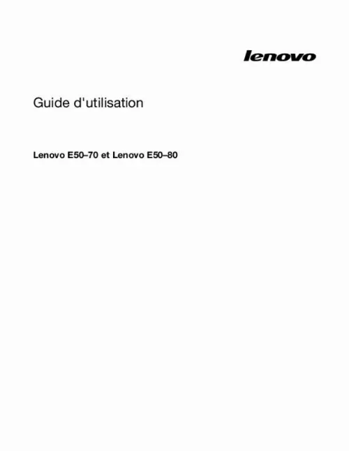Mode d'emploi LENOVO E50-70 (80JA015PFR)