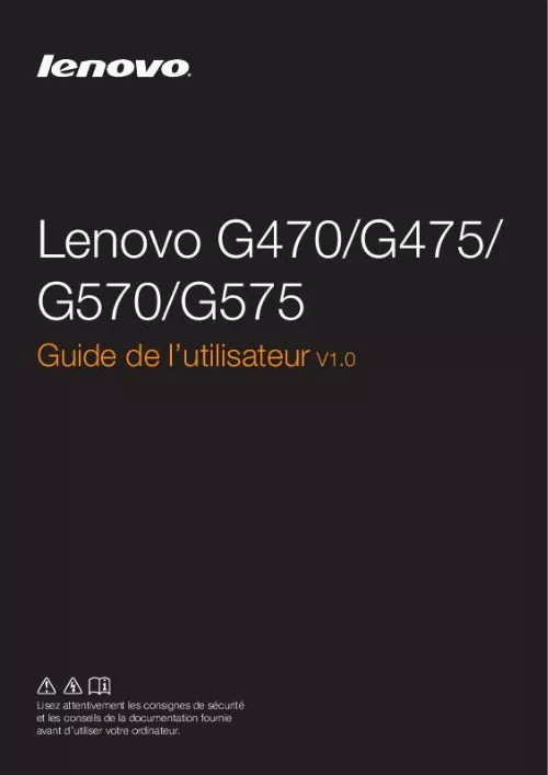 Mode d'emploi LENOVO G475