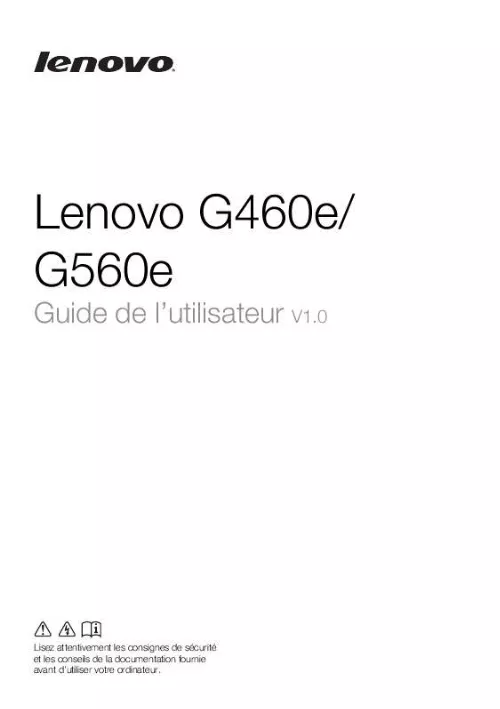 Mode d'emploi LENOVO G560E