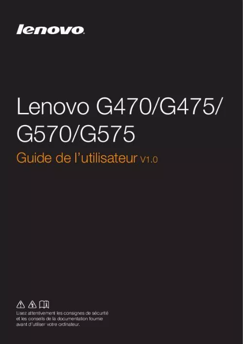 Mode d'emploi LENOVO G570