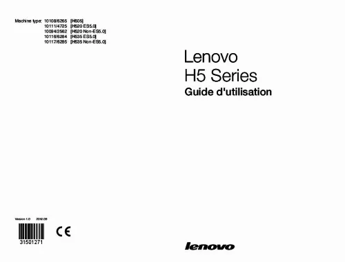 Mode d'emploi LENOVO H520 (VDP1NFR)
