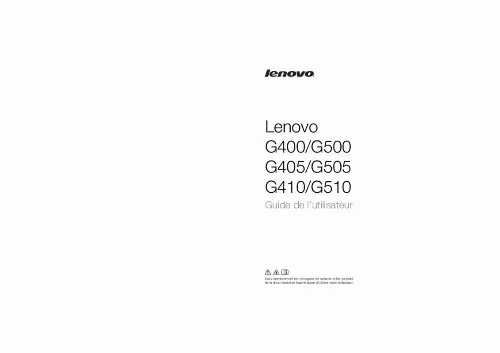 Mode d'emploi LENOVO IDEAPAD G505 (59369412)