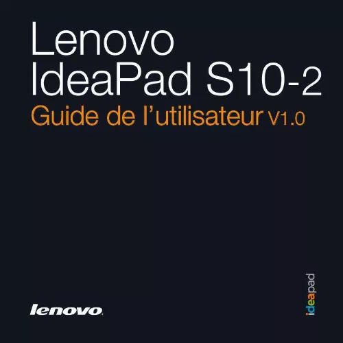 Mode d'emploi LENOVO IDEAPAD S10-2