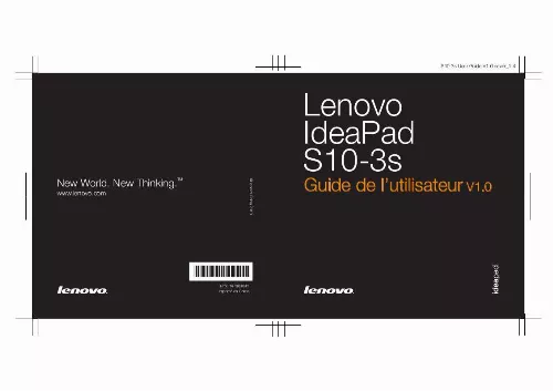 Mode d'emploi LENOVO IDEAPAD S10-3S