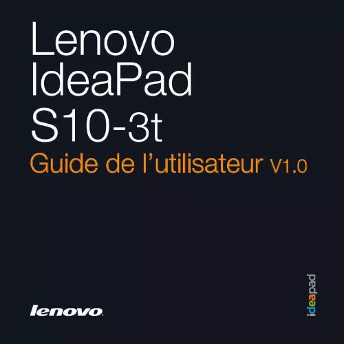 Mode d'emploi LENOVO IDEAPAD S10-3T