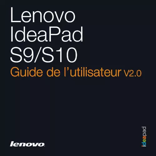 Mode d'emploi LENOVO IDEAPAD S9