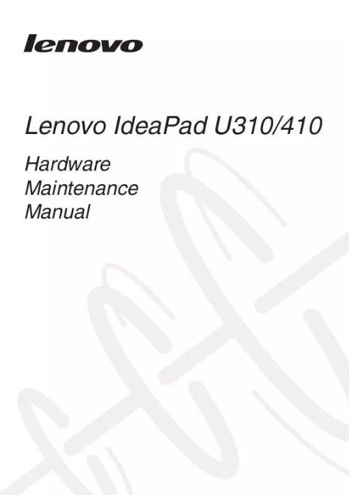 Mode d'emploi LENOVO IDEAPAD U310