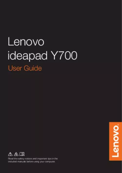 Mode d'emploi LENOVO IDEAPAD Y700