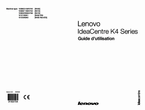 Mode d'emploi LENOVO K450