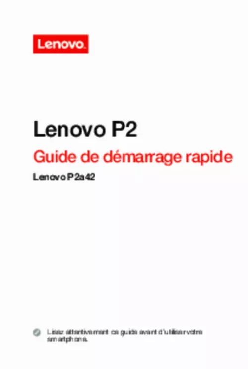 Mode d'emploi LENOVO P2