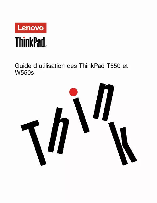 Mode d'emploi LENOVO THINKPAD T550