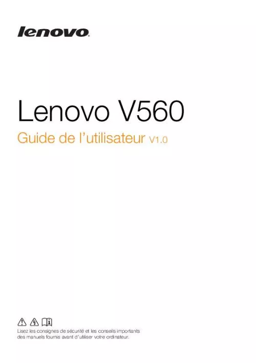 Mode d'emploi LENOVO V560