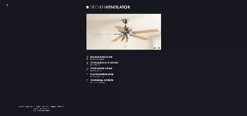 Mode d'emploi LERVIA KH 1150 CEILING FAN WITH HALOGEN LIGHTING