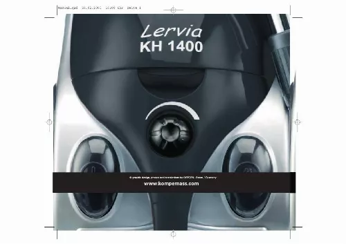 Mode d'emploi LERVIA KH 1400 COMPACT VACUUM CLEANER