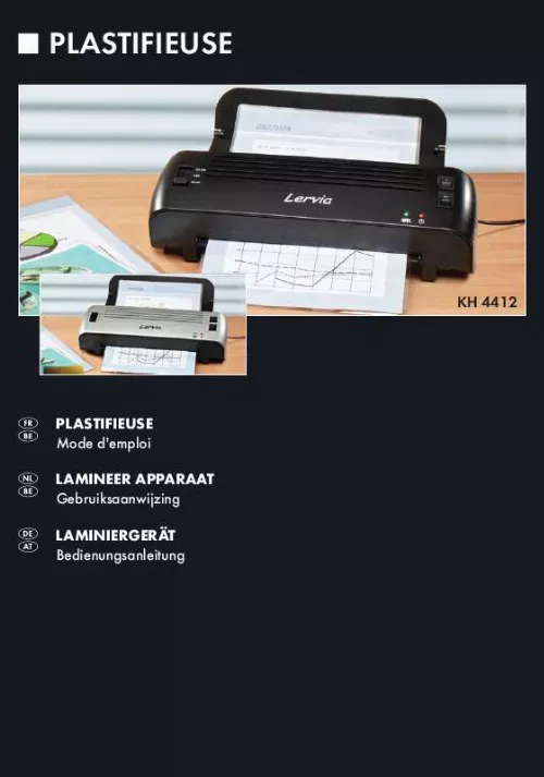 Mode d'emploi LERVIA KH 4412 LAMINATOR