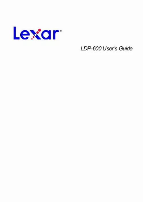 Mode d'emploi LEXAR LDP-600