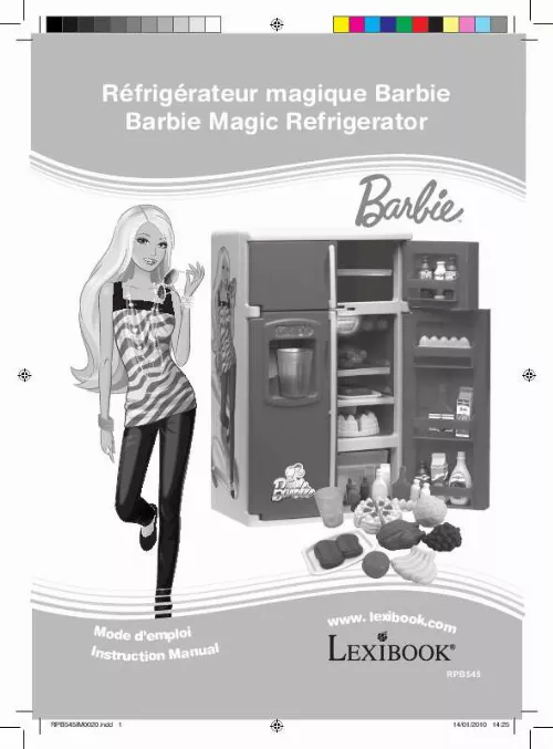 Mode d'emploi LEXIBOOK BARBIE MAGIC REFRIGERATOR