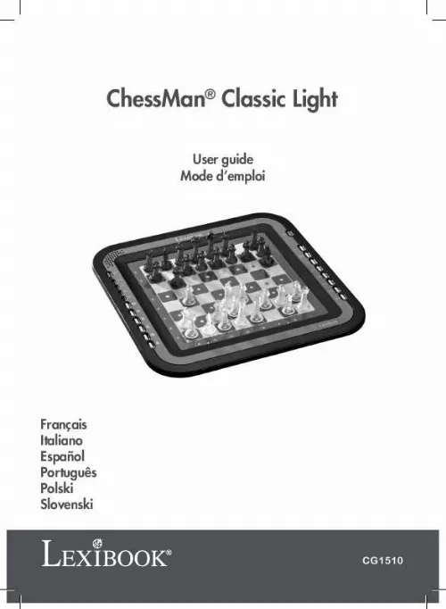 Mode d'emploi LEXIBOOK CG1510 CHESSMAN CLASSIC LIGHT