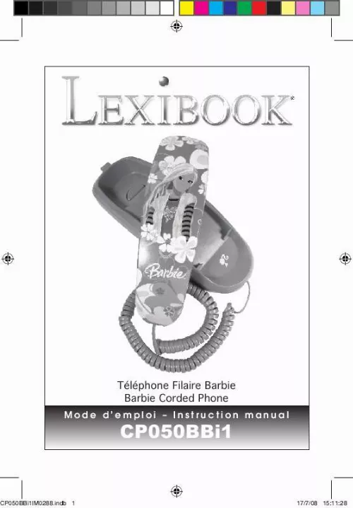 Mode d'emploi LEXIBOOK CP050BBI1