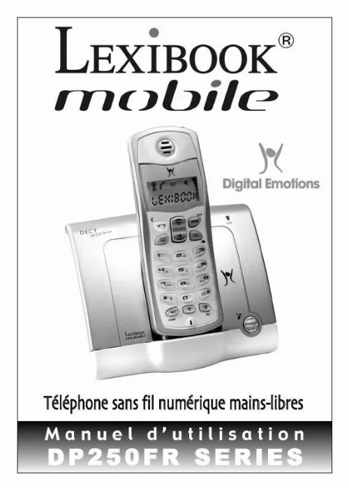 Mode d'emploi LEXIBOOK DP250F