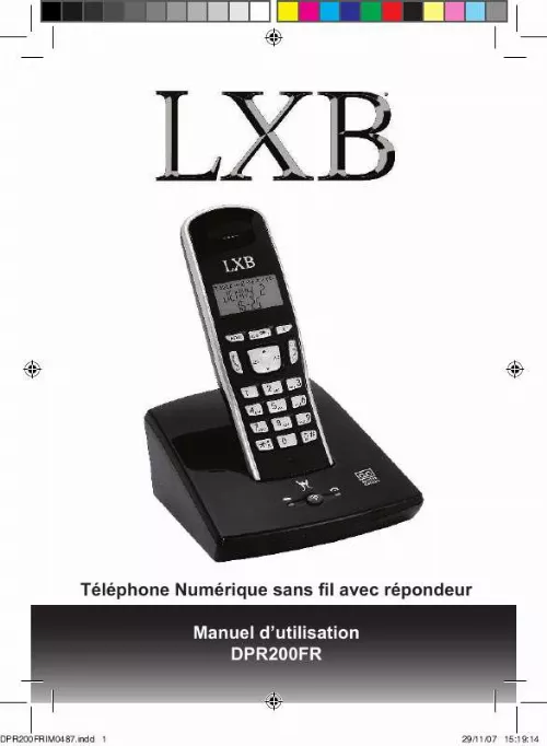 Mode d'emploi LEXIBOOK DPR200FR