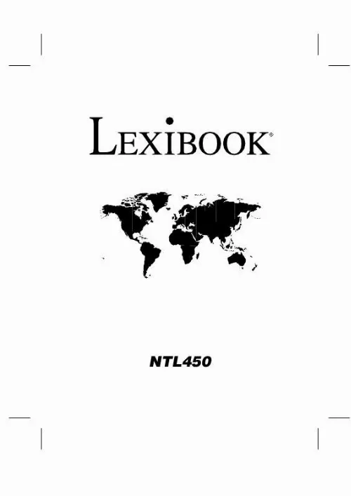 Mode d'emploi LEXIBOOK NTL450