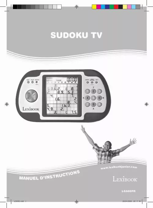 Mode d'emploi LEXIBOOK SUDOKU TV