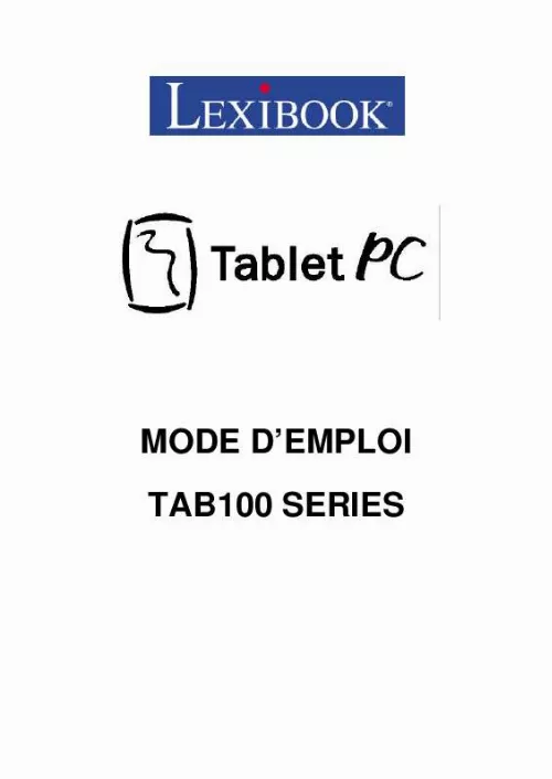 Mode d'emploi LEXIBOOK TAB108