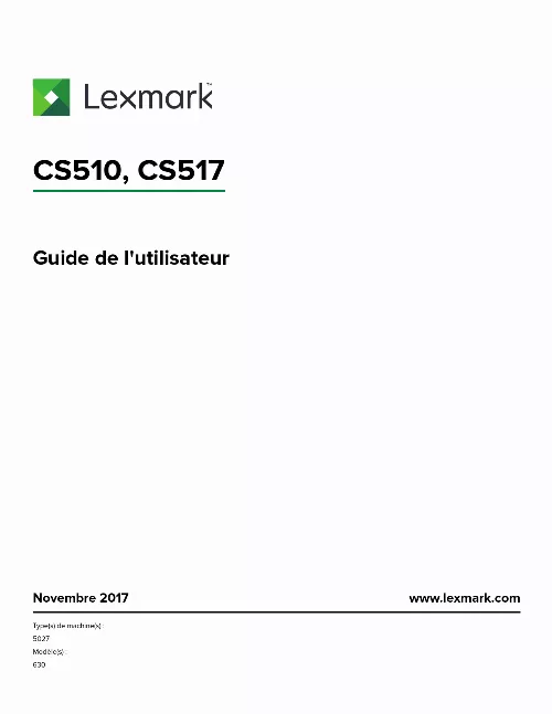 Mode d'emploi LEXMARK CS517DE