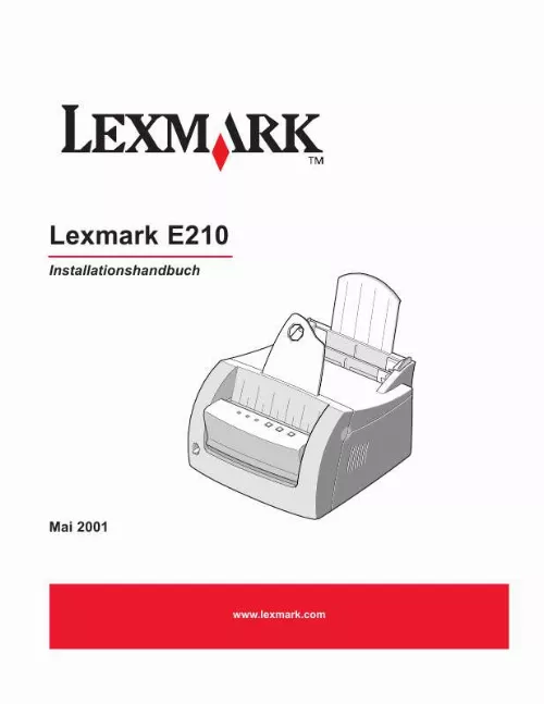 Mode d'emploi LEXMARK E210