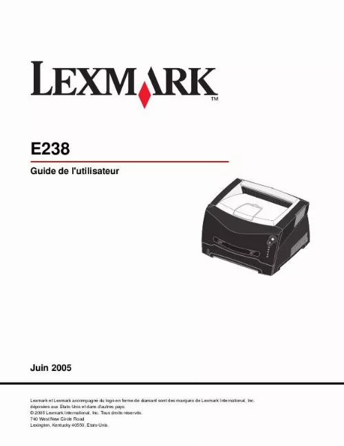 Mode d'emploi LEXMARK E238