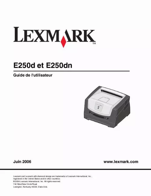 Mode d'emploi LEXMARK E250D